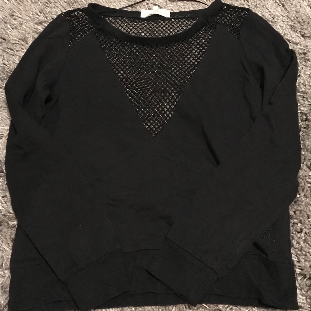 Black long sleeve mesh shirt